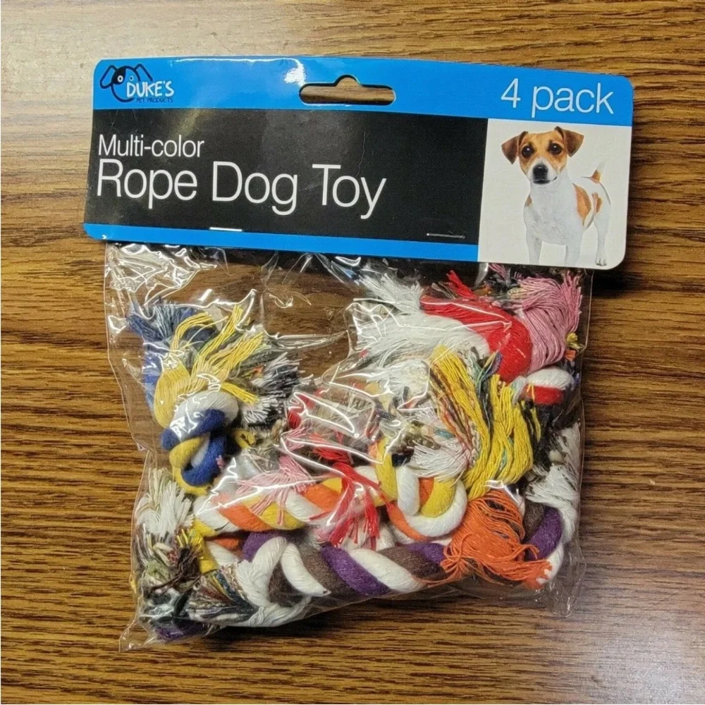 New Multi-Color Rope Dog Toy Set of 4 small dog 🐶